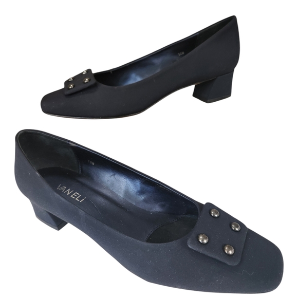 Vaneli Shoes - Vaneli Women's Black Block Heel Shoes size 10